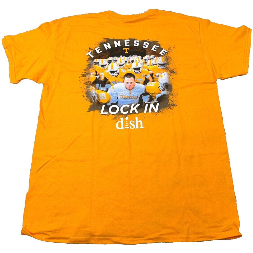 Tennessee Volunteers Shirt Men Large Orange Vols Tee T Two Sided Adult Football